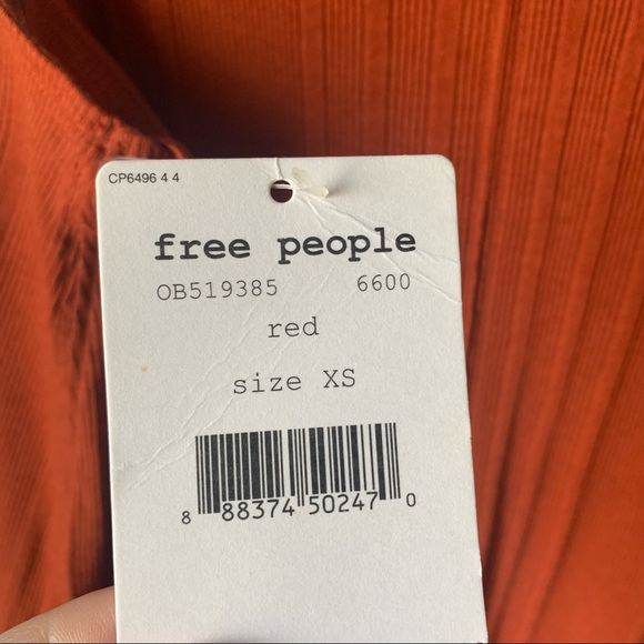 Free People Ribbed Faye Tank Cotton/Modal Blend with Keyhole Front - Picture 8 of 9